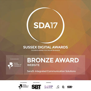 Sussex Digital Awards 2017, Bronze medal award winner, for best website